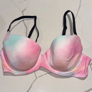Women’s Pink Victorias Secret Bra Pink Tie Dye Black 34B
